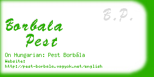 borbala pest business card
